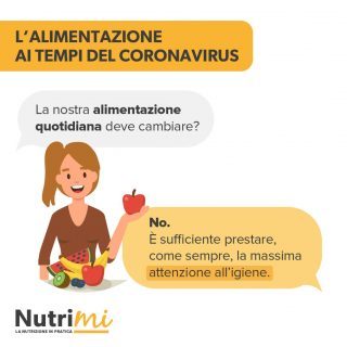 L'alimentazione ai tempi del coronavirus