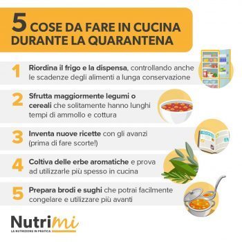 5 cose da fare in cucina durante la quarantena