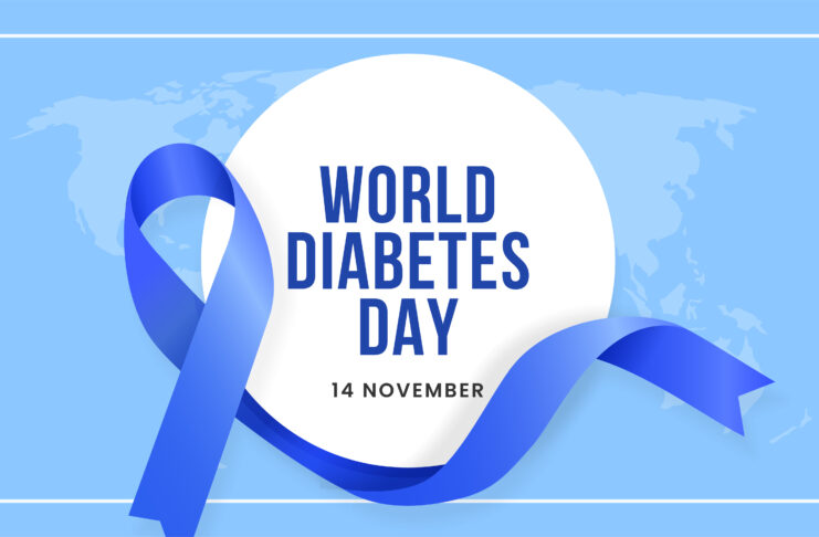 Giornata Mondiale del Diabete: la prevenzione parte da noi Fiocco azzurro, colore della giornata mondiale del diabete